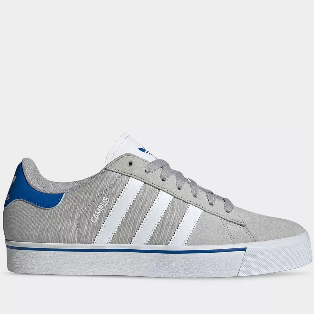 Adidas Gray and Blue Campus Sneakers